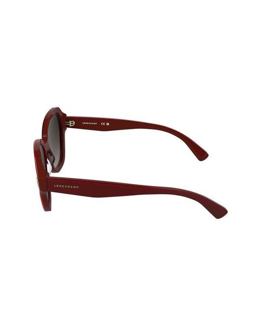 Longchamp Brown Roseau 56Mm Gradient Modified Rectangular Sunglasses
