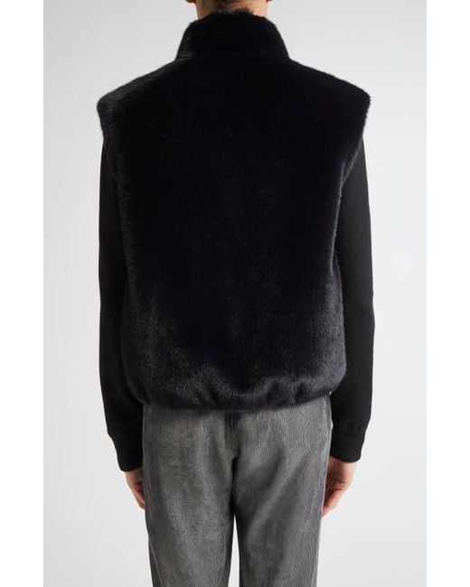 Herno Black Faux Fux Vest