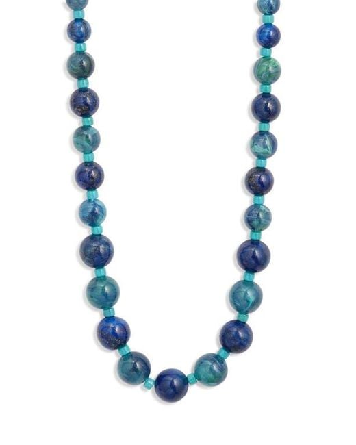 Nordstrom Blue Graduated Beaded Necklace