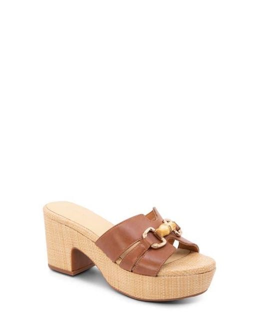 Chocolat Blu Pink Gianna Platform Slide Sandal