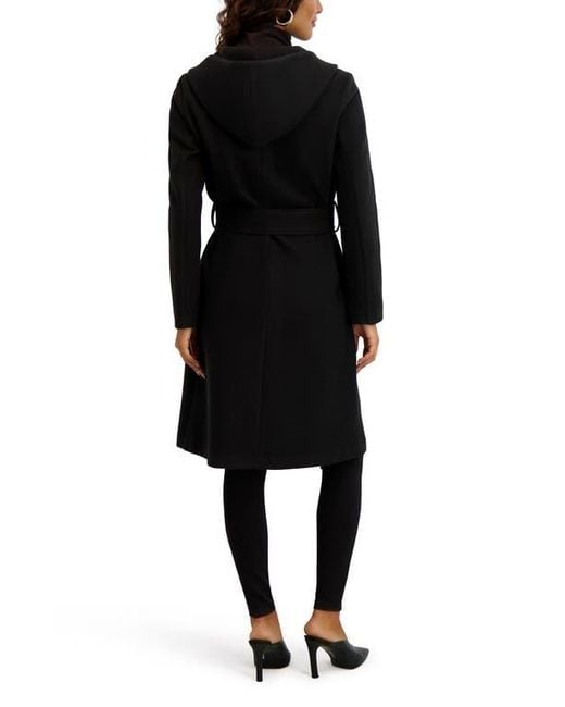 Kensie Black Hooded Coat