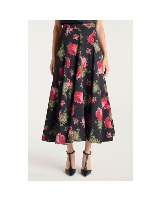 Cinq À Sept Multicolor Hilda Floral Godet Skirt