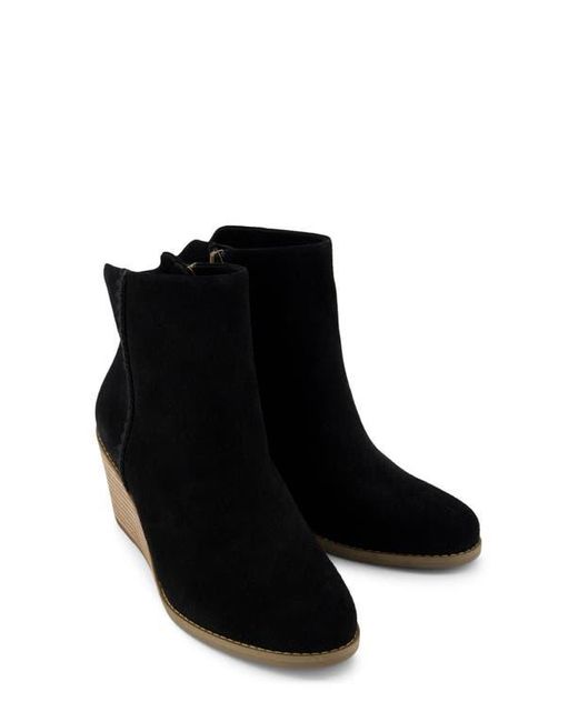 TOMS Black Joanna Wedge Bootie