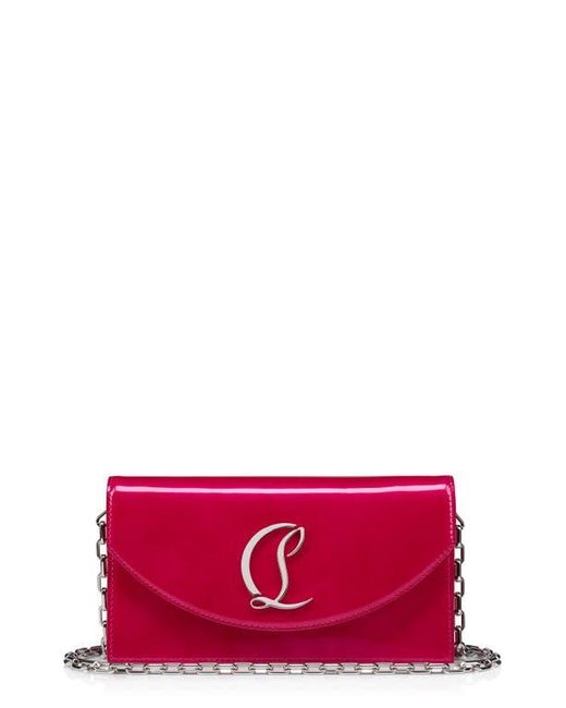 Christian Louboutin Red Loubi54 Patent Leather Clutch