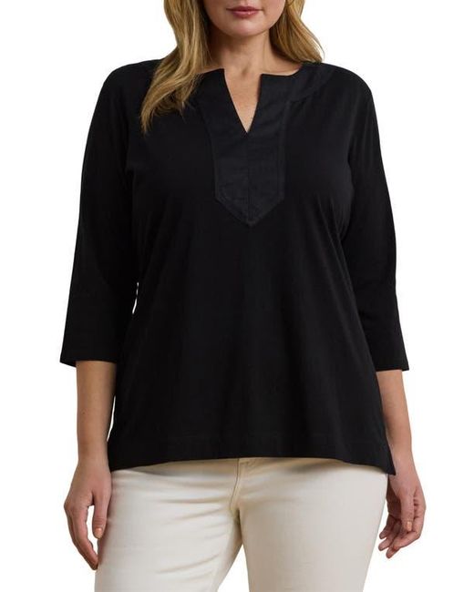 Ralph Lauren Black Split Neck Tunic