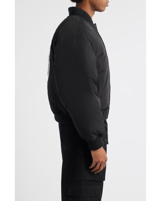 BBCICECREAM Black Puffer Baseball Jacket for men