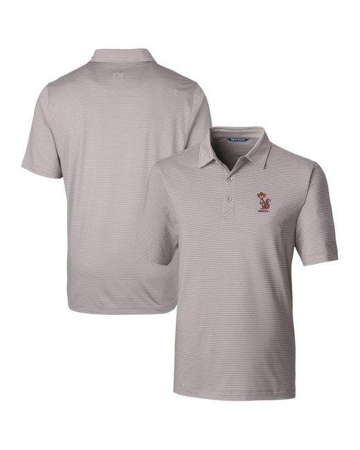 Cutter & Buck Gray Minnesota Golden Gophers Vault Forge Pencil Stripe Stretch Polo At Nordstrom for men