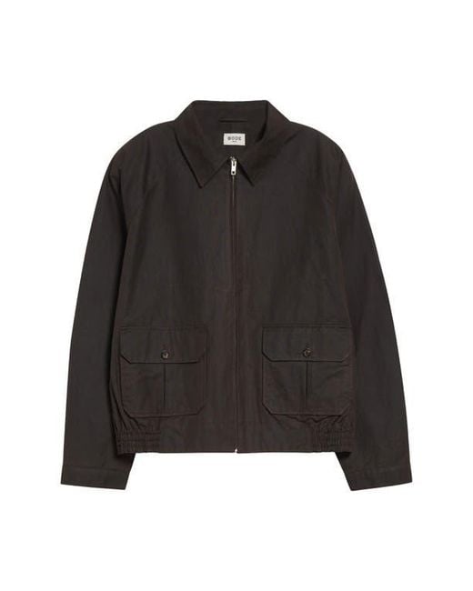 Bode Black Waxed Cotton Coach's Jacket for men