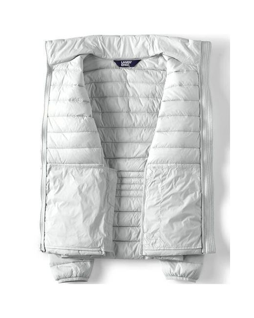 Lands' End Gray Wanderweight Ultralight Packable Down Jacket