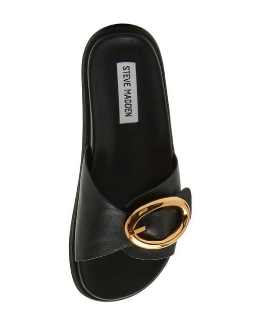 Steve Madden Black Mandie Slide Sandal