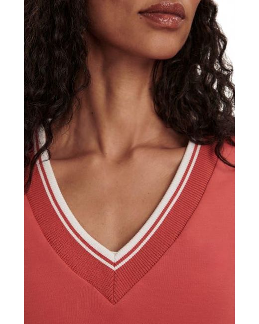Varley Red Blithe Crop Sweatshirt