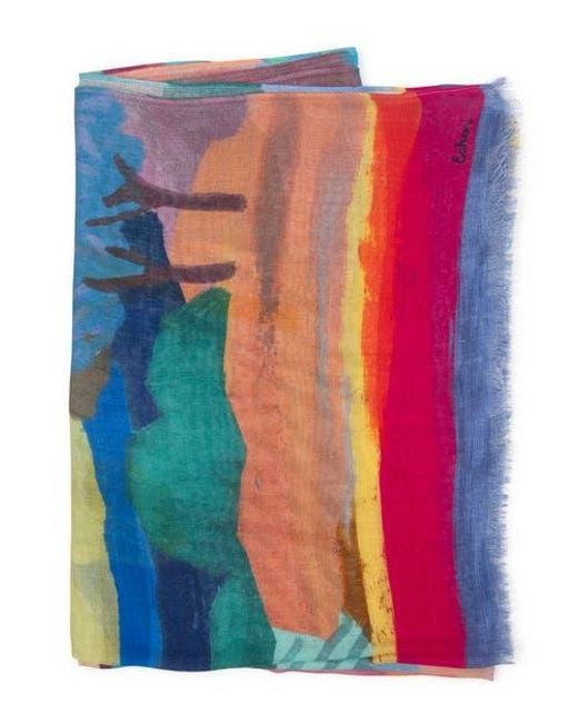 Echo Blue Painterly Landscape Wrap