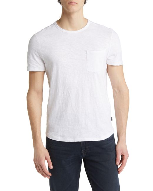 John Varvatos White Cooper Washed Cotton Slub T-shirt for men