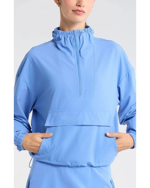 Zella Blue Transit Pullover Jacket