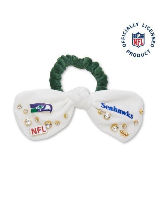 Lele Sadoughi Blue Seattle Seahawks Bow Scrunchie