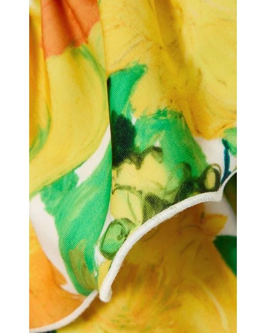 LaDoubleJ Yellow Ruffle Bikini Top