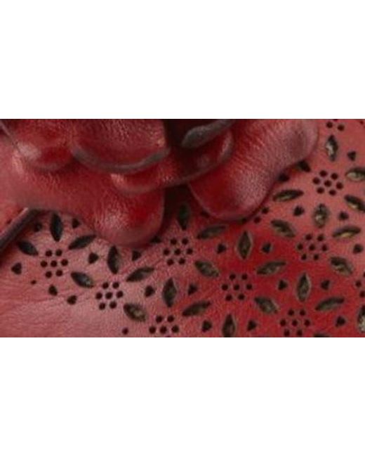 Spring Step Red Lilybean Wedge Mule