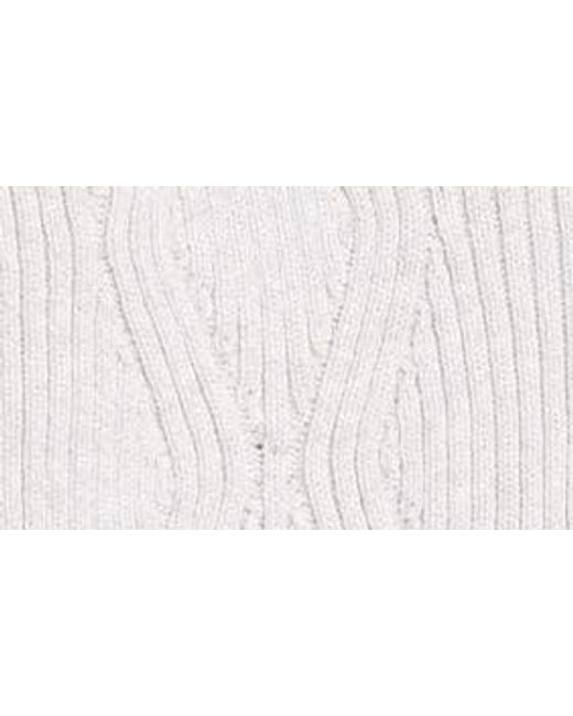 ATM White Mixed Stitch Cotton & Cashmere V-neck Sweater