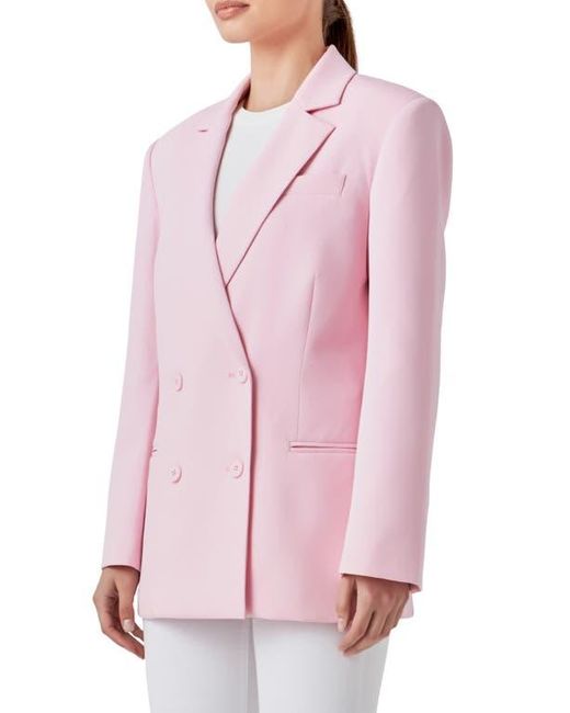 Endless Rose Pink Double Breasted Blazer