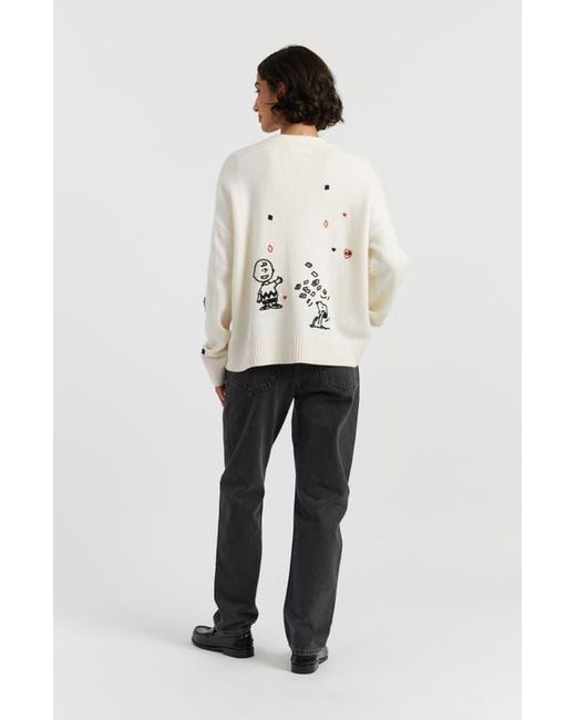 Chinti & Parker Natural Wool Cashmere Peanuts Poker Cardigan