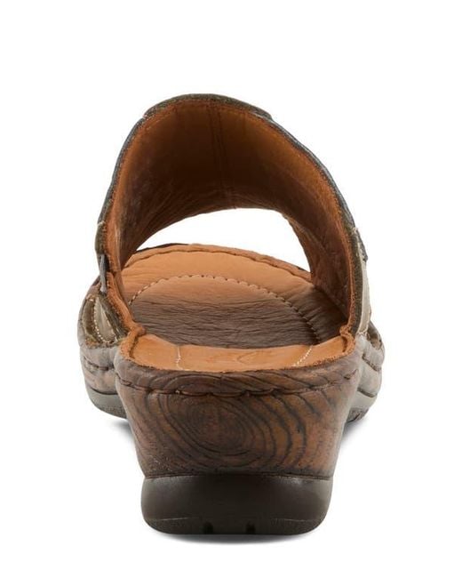 Spring Step Brown Nivara Slide Sandal