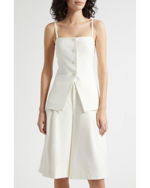 Toccin White Roxy Button Front Camisole
