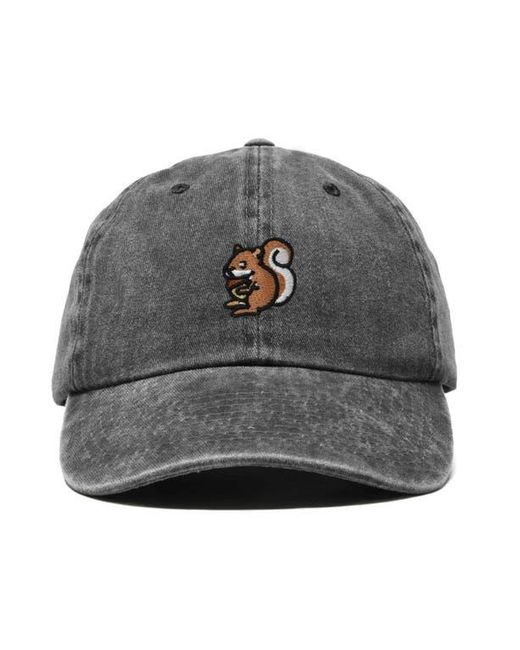 Alix Gray Squirrel Embroidered Outdoor Cap for men