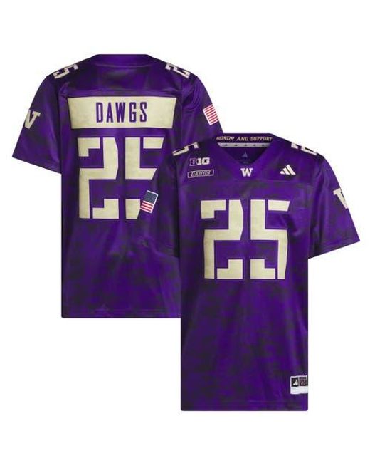 Adidas Purple #25 Washington Huskies Honor & Support Premier Strategy Jersey for men