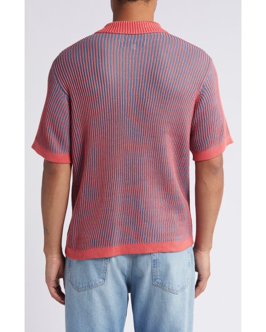 Corridor NYC Pink Plated Short Sleeve Cotton Cardigan for men