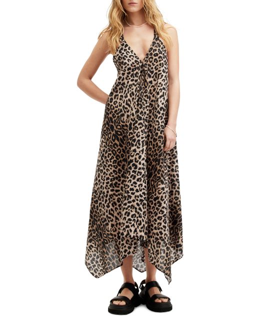AllSaints Multicolor Lil A-line Leopard Print Dress