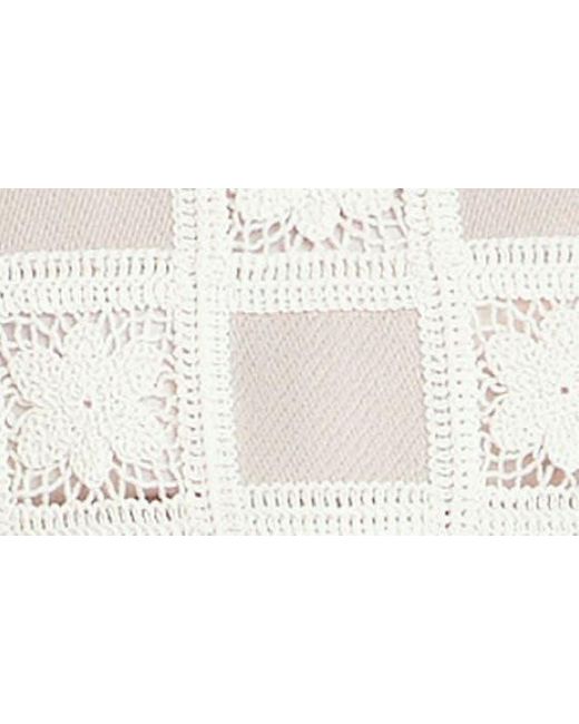 English Factory White Crochet Lace Patchwork Tank