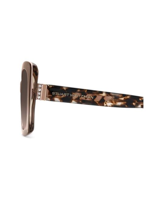 Stuart Weitzman Brown 53Mm Gradient Square Sunglasses