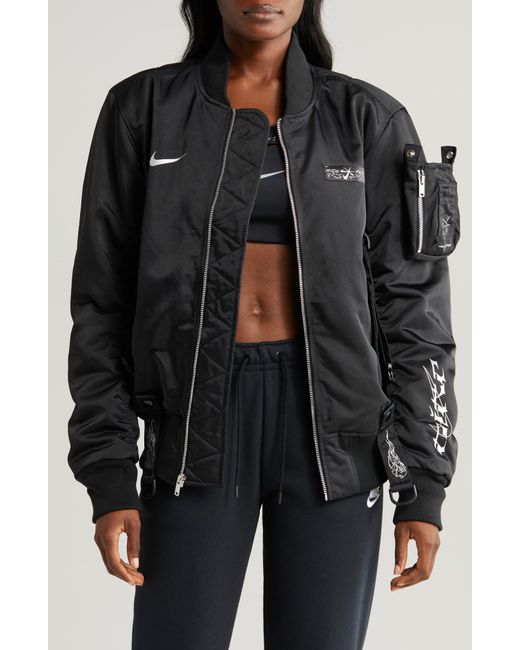 Nike Black X Megan Thee Stallion Bomber Jacket