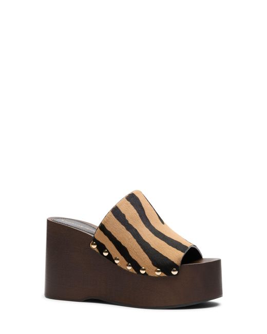 Stuart Weitzman Brown Kate Platform Wedge Sandal