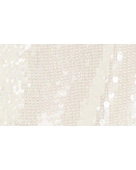 MILLY White Reed Sequin Pants