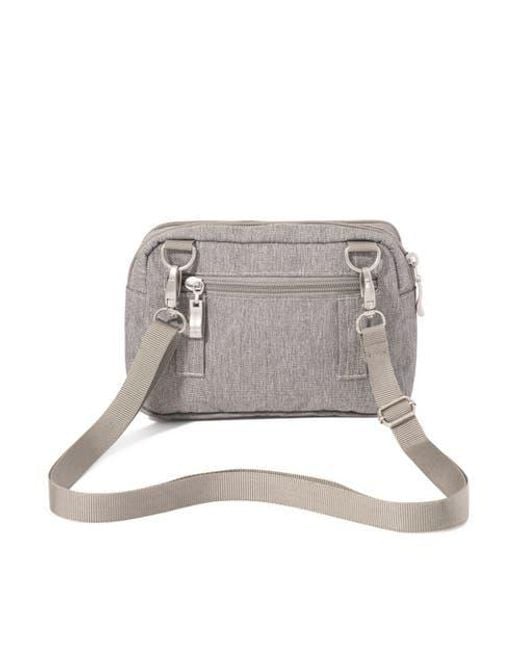 Baggallini Gray Trifecta Rfid Wallet Crossbody Bag