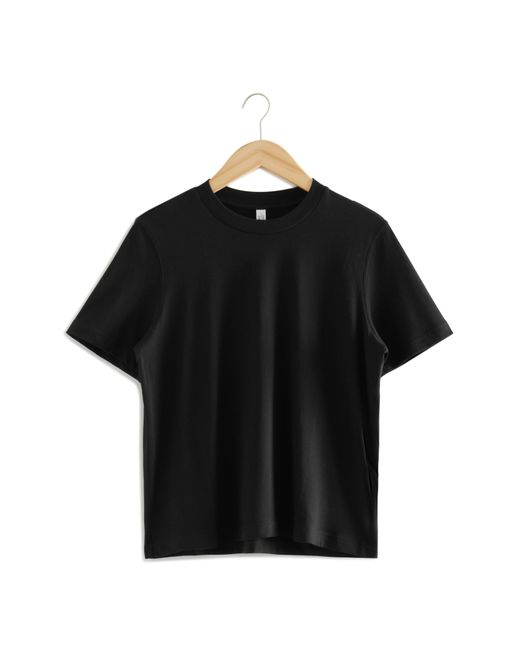 & Other Stories Black & Lilly Cotton T-shirt