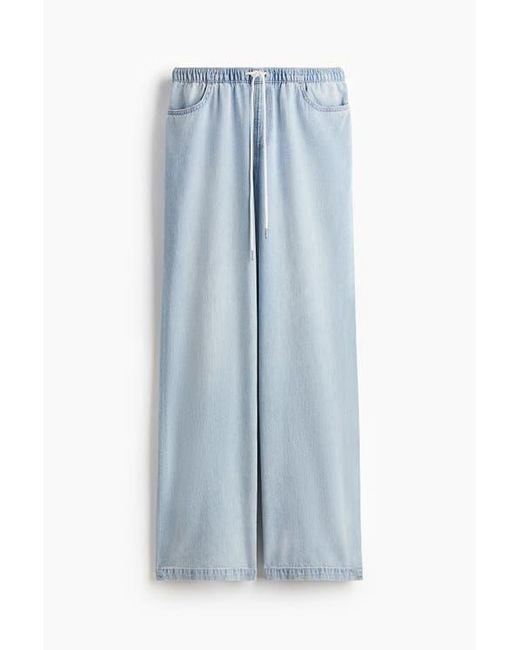 H&M Blue Denim Drawstring Trousers