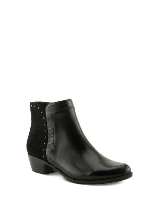 Spring Step Black Annelise Leather Bootie