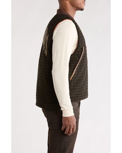 Pleasures Black Horns Studded Zip Vest for men