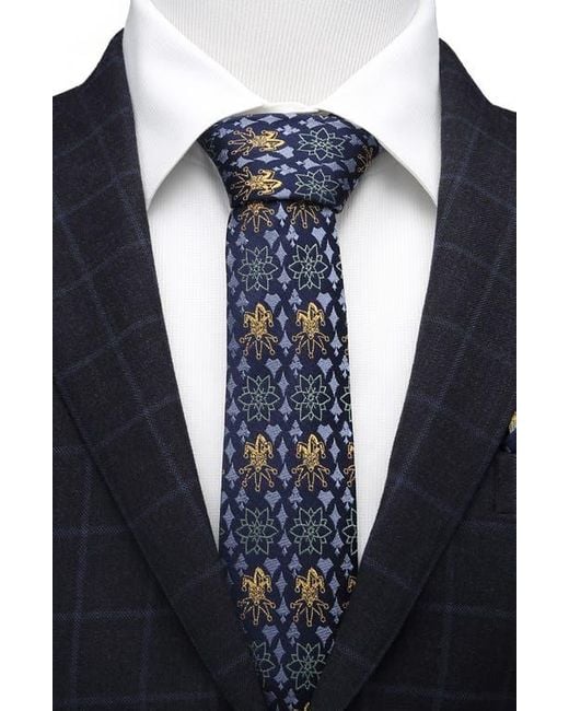 Cufflinks Inc. Blue Joker Print Silk Tie for men