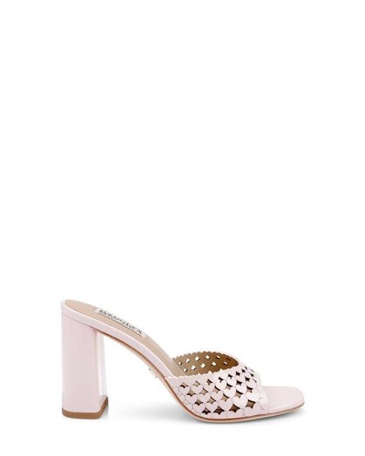 Badgley Mischka Pink Omni Laser-Cut Heart Sandal