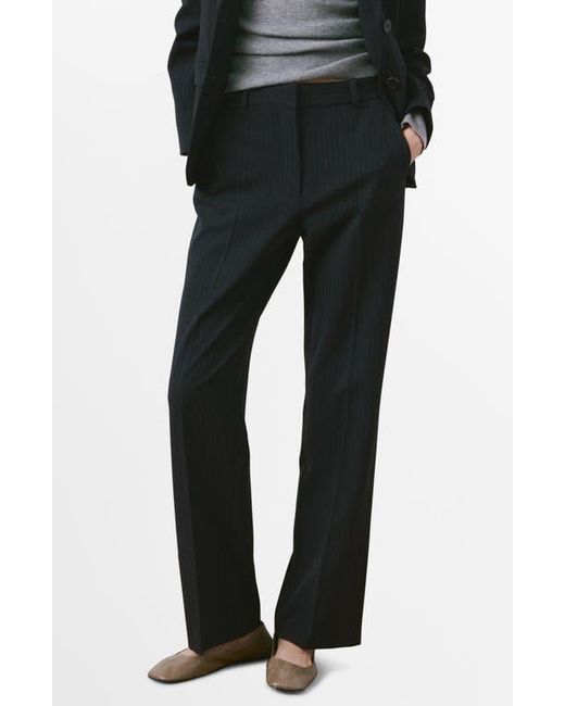 Mango Black Straight Leg Pants