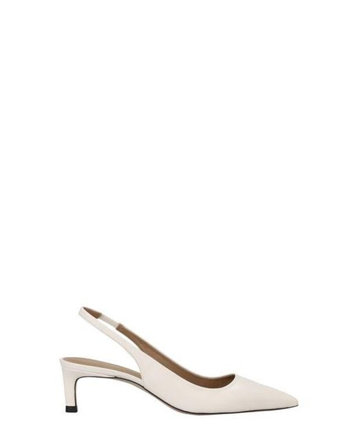 Boss White Janet Slingback Pointed Toe Pump