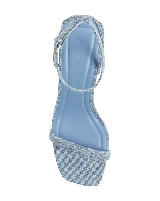 Open Edit Blue Taytum Ankle Strap Sandal