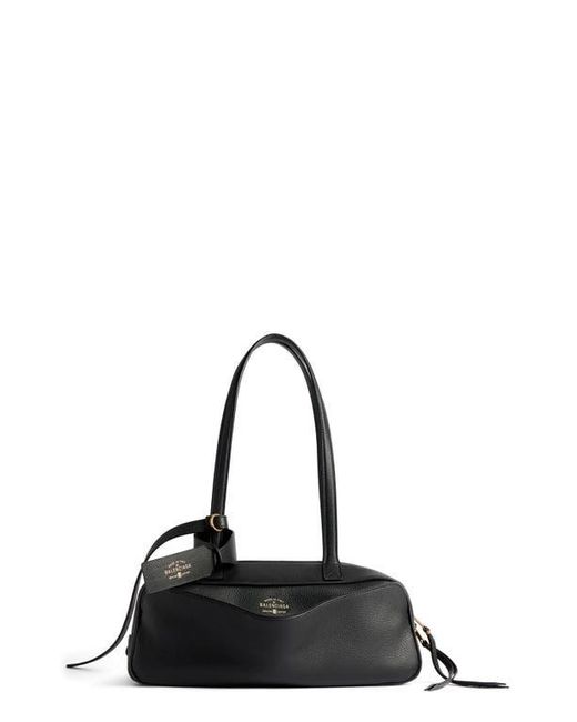 Balenciaga Black Small Bowling Leather Satchel