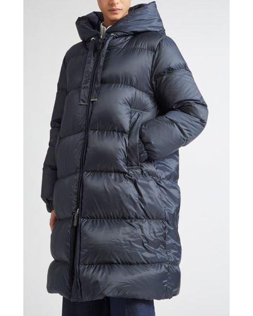 Max Mara Blue The Cube Sei Down Longline Coat