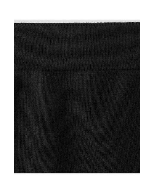 Mango Black Side Slit Miniskirt