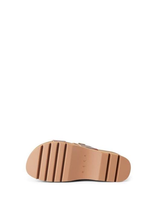Reef Brown Cushion Vista Higher Platform Slide Sandal