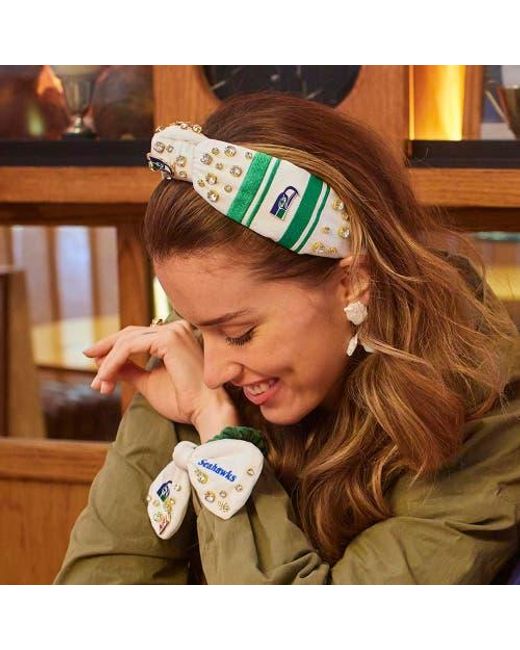 Lele Sadoughi Blue Seattle Seahawks Bow Scrunchie